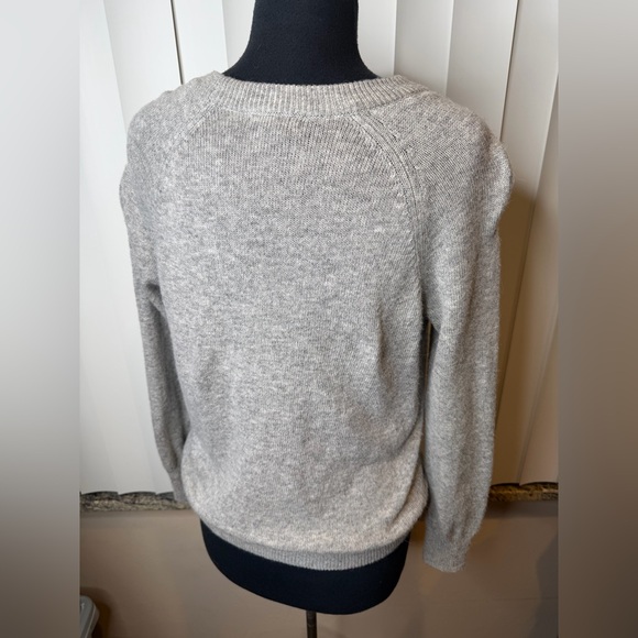 H&M grey alpaca blend sweater sequined perfume bottle embroidery Size Small - Picture 5 of 8
